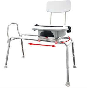 Transfer Chair: Sliding and Swivel with Cut-out