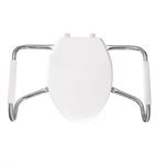 Toilet Seat: Elongated Open Front With Cover and Armrest
