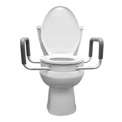 Siège de Toilette: Standard Surélevé 2" ou 4" avec Appui-Bras